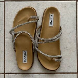 Steve Madden Glittering Silver Sandals